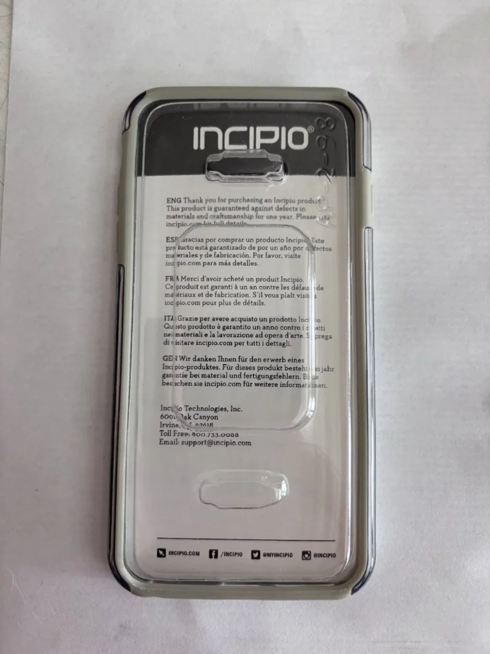 NIB INCIPIO Dual Layer Case iPhone 6 Plus / 6s Plus - Brushed Aluminum